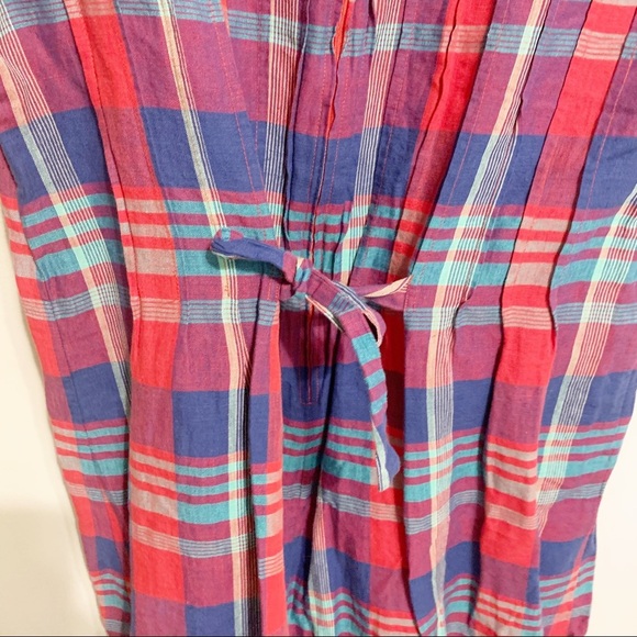 Vintage TR Bentley Plaid Linen 90's Style Dress - Picture 8 of 8